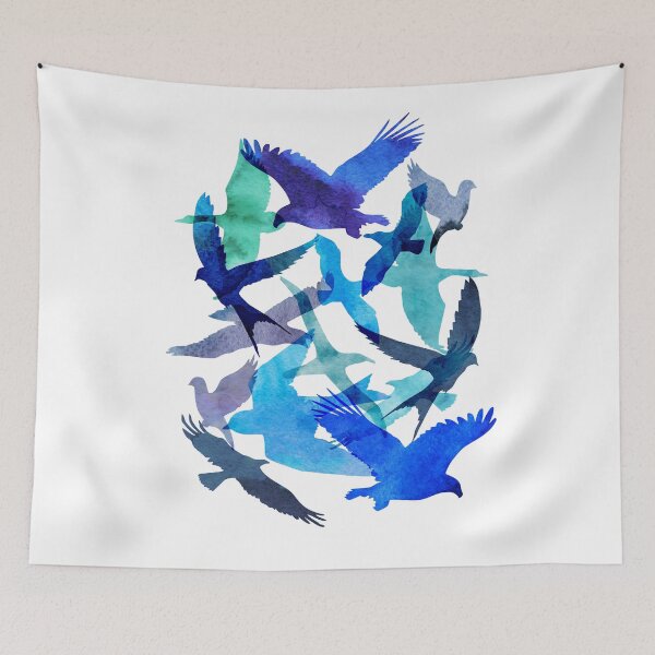 Item preview, Watercolor birds abstract designed and sold by SouthPrints.