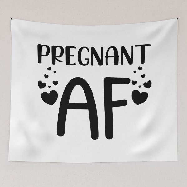Item preview, Pregnant AF. Funny Pregnancy Design For Mama To Be designed and sold by That Cheeky Tee.
