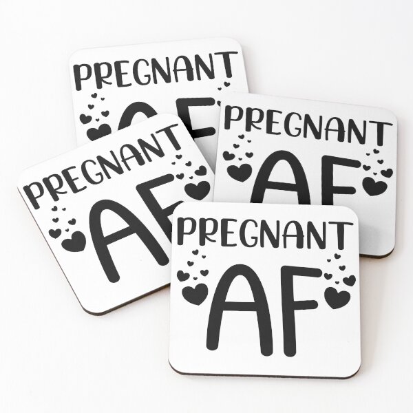 Item preview, Pregnant AF. Funny Pregnancy Design For Mama To Be designed and sold by That Cheeky Tee.