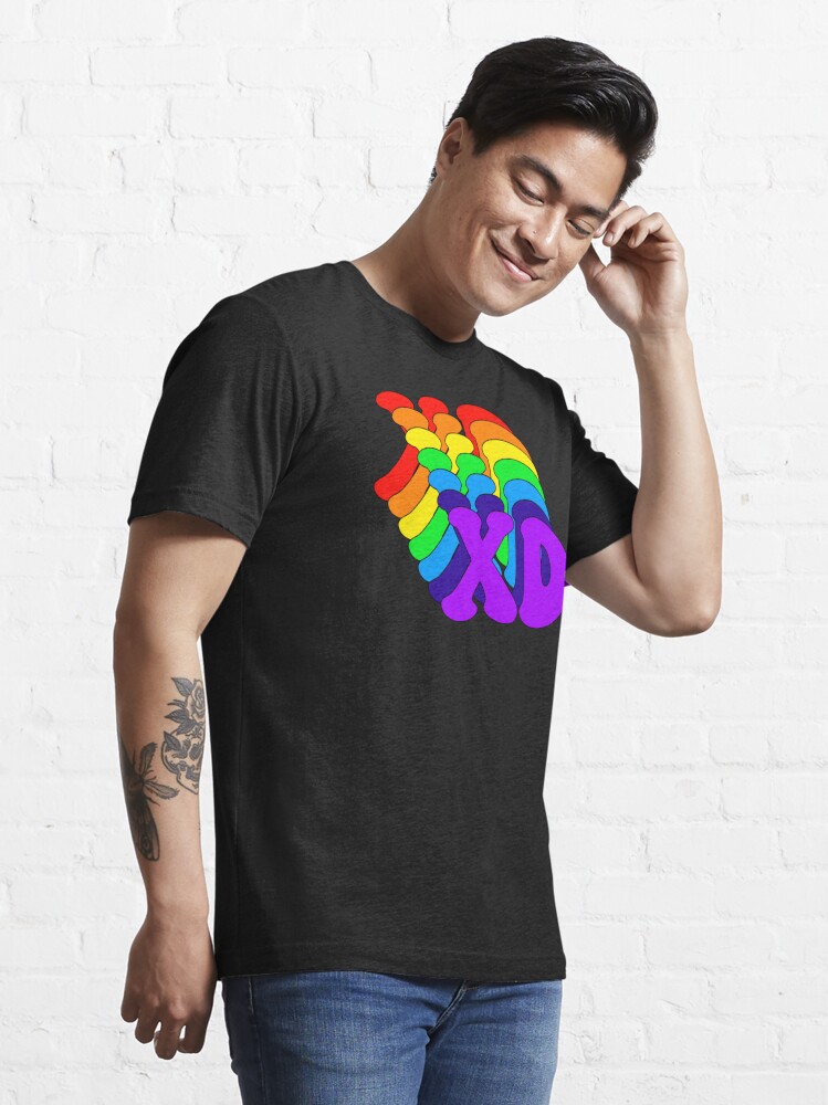 Kidcore Aesthetic Cat Rainbow Cloud T-Shirt