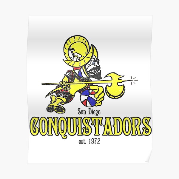 San Diego Conquistadors Jersey - Yellow - Small - Royal Retros