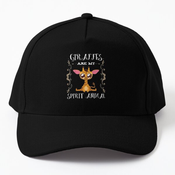 Giraffes Are My Spirit Animal Cute Baby Giraffe Women Men Baseball Cap