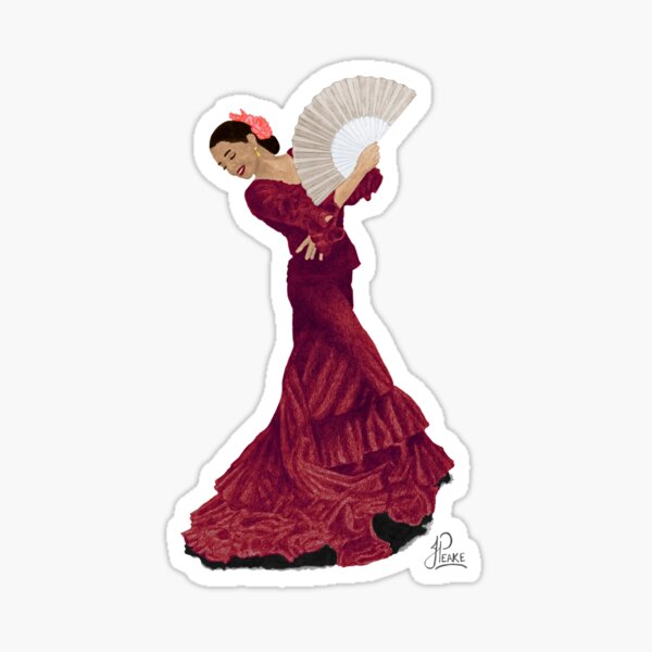 Bailarina hermosa Pegatina