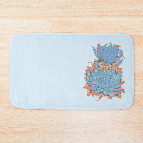 Item preview, Chrysanthemum Season Blue  designed and sold by MissRebelArt.