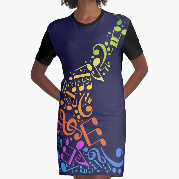 Follow the Music Graphic T-Shirt Dress