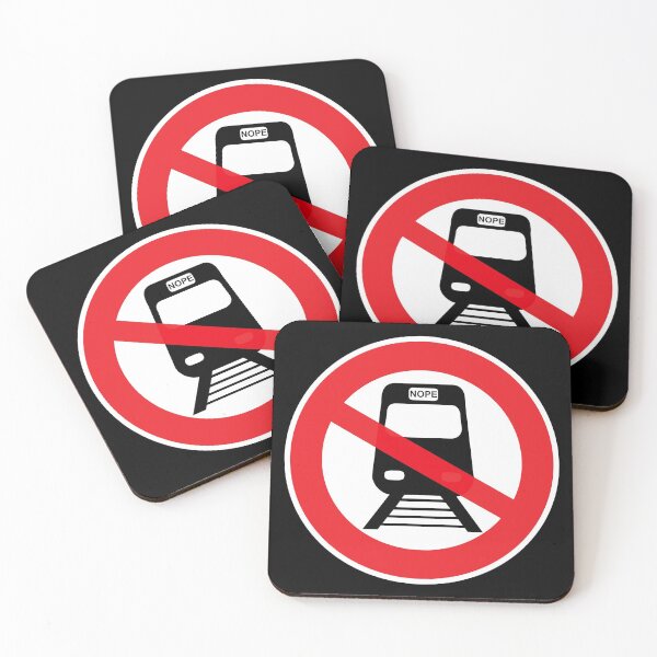 Item preview, RAILWAY STRIKE - NOPE - PROHIBITION SIGN // Say NO! to train cancellations and train delays when the train goes on strike again designed and sold by ONLY-E-DE.