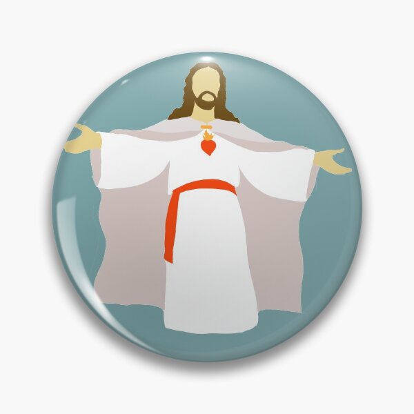Item preview, Sacred Heart of Jesus - graphic art with open arms  designed and sold by TheCatholicLady.