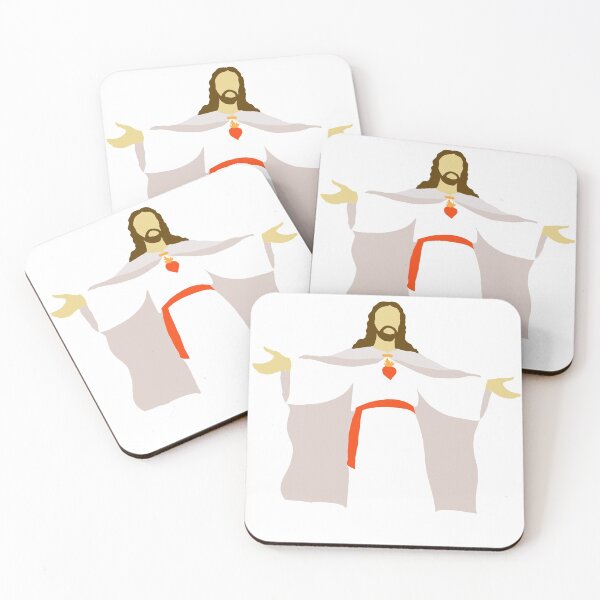 Item preview, Sacred Heart of Jesus - graphic art with open arms  designed and sold by TheCatholicLady.