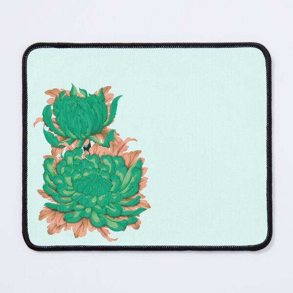 Item preview, Chrysanthemum Season Green designed and sold by MissRebelArt.