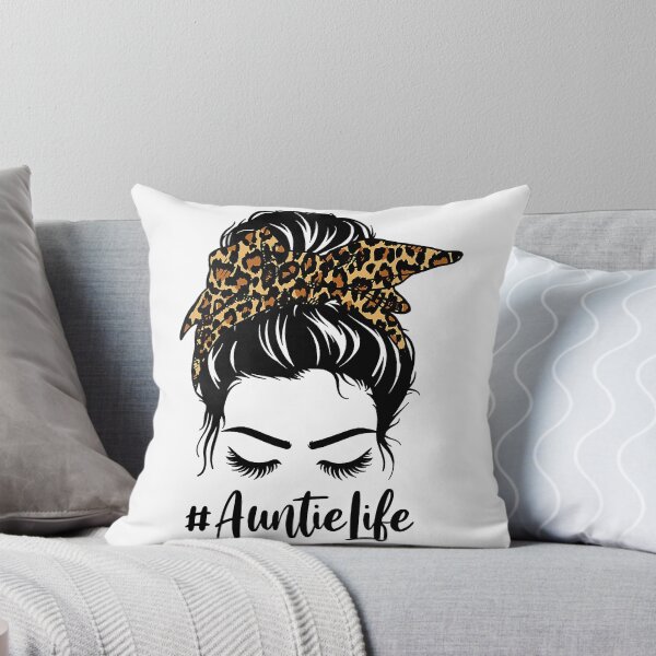 Item preview, Auntie Life Messy Bun Hair Bandana Leopard designed and sold by WilliamQuinnell.