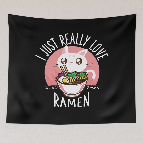 Item preview, Love Ramen Japanese Noodles - Anime Cat designed and sold by ClareMadelane.