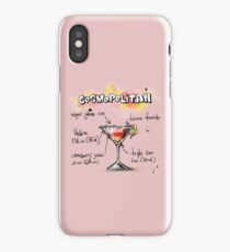 Cosmopolitan Cocktail Illustration with Recipe iPhone Case