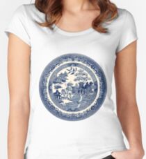 China Blue Willow Women's Fitted Scoop T-Shirt