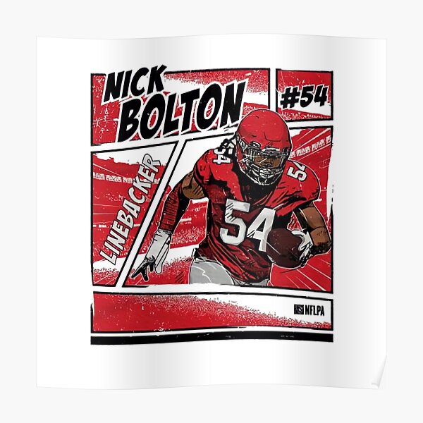 Nick Bolton Football Paper Poster Chiefs 2 - Nick Bolton - Posters and Art  Prints