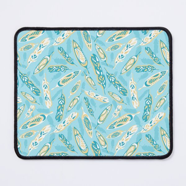Item preview, Tlingit Feathers: Turquoise, Teal, & White. designed and sold by cleolovescolor.