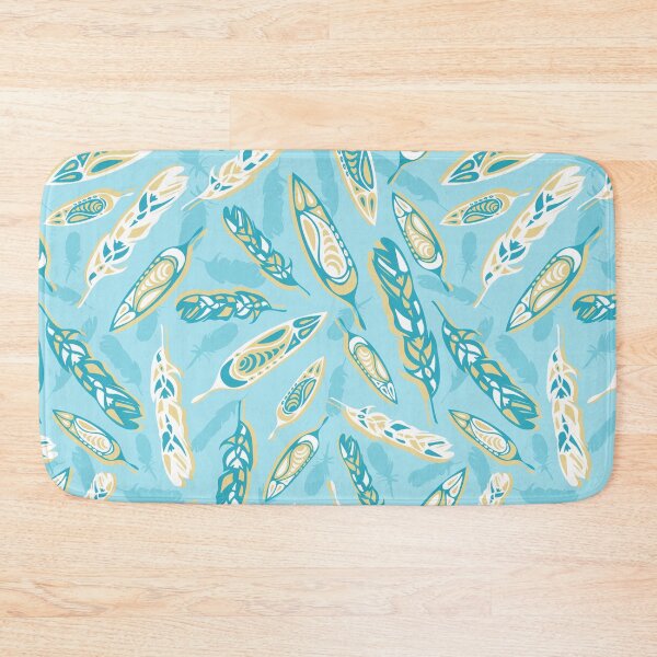 Item preview, Tlingit Feathers: Turquoise, Teal, & White. designed and sold by cleolovescolor.