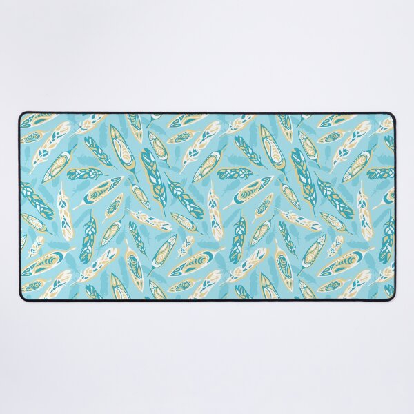 Item preview, Tlingit Feathers: Turquoise, Teal, & White. designed and sold by cleolovescolor.