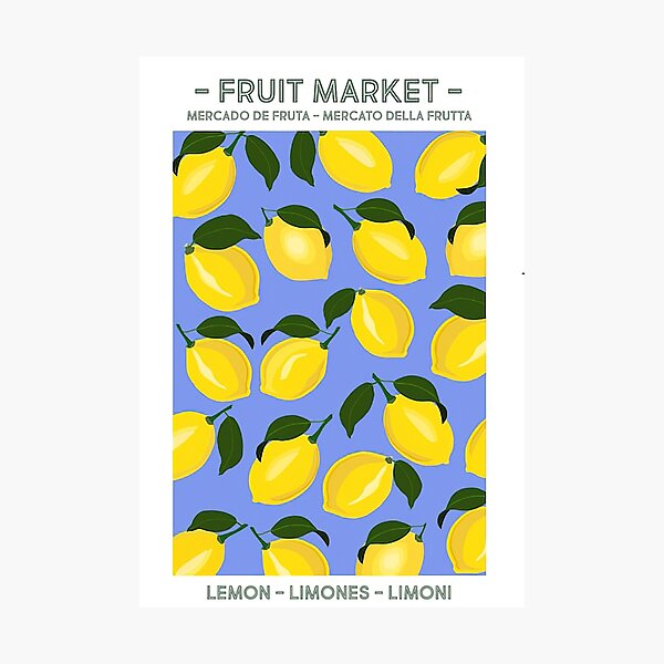 Fruit Market Lemon Limones Photographic Print