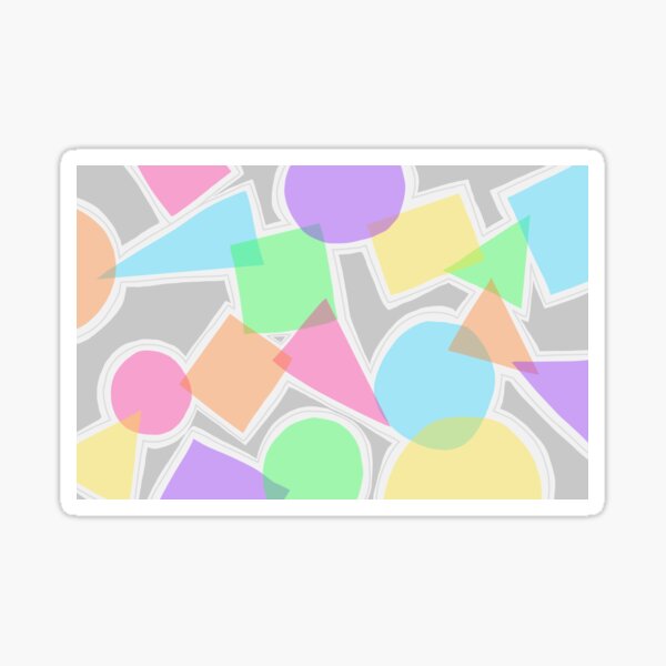 Item preview, Transparent Multicolor Shapes Against Grey designed and sold by FeatherDragon.