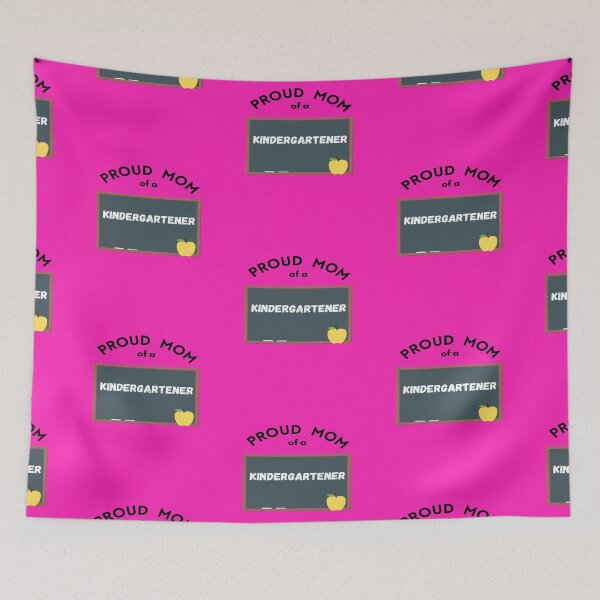 Item preview, proud mom of a kindergartener, pink background designed and sold by Jessi-Sketches.