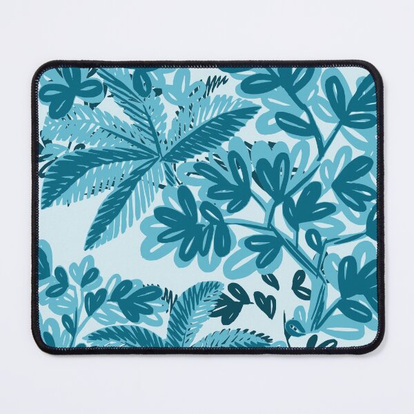 Item preview, Blue Abstract Leaves Print designed and sold by kapotka.