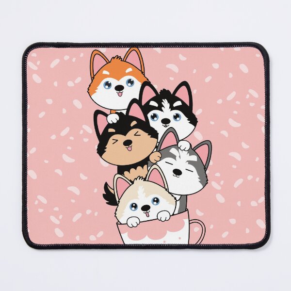 Item preview, Kawaii Teacup Siberian Husky Pomsky Puppies designed and sold by Lulupainting.
