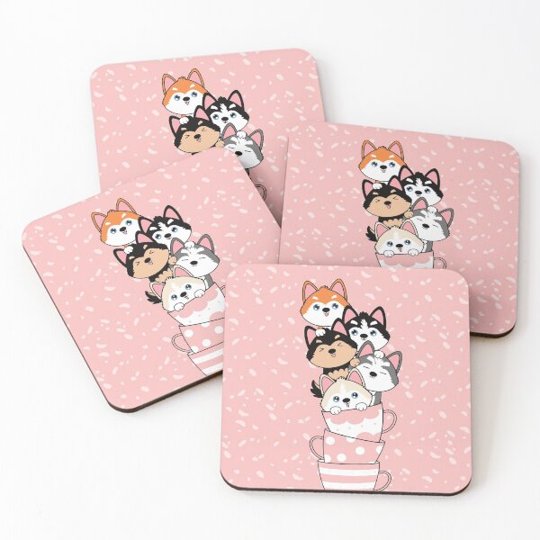 Item preview, Kawaii Teacup Siberian Husky Pomsky Puppies designed and sold by Lulupainting.