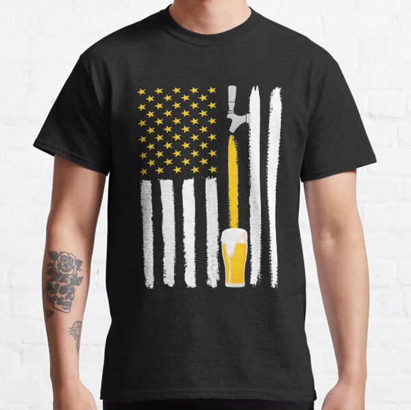  Craft Beer American Flag USA T-Shirt, 4th July Brewery T-Shirt  : Clothing, Shoes & Jewelry