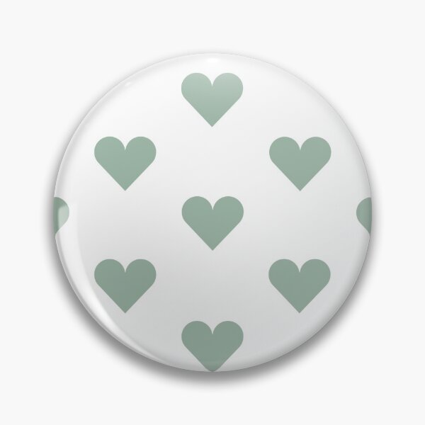 Item preview, Medium MUTED GREEN & WHITE LOVE HEARTS designed and sold by RachelMacht.