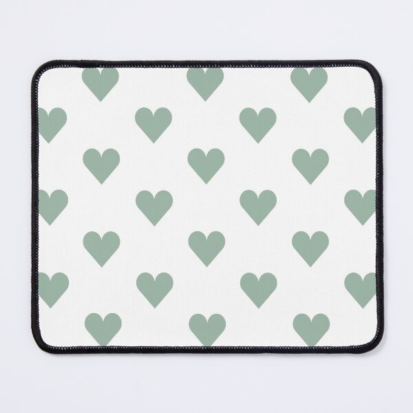 Item preview, Medium MUTED GREEN & WHITE LOVE HEARTS designed and sold by RachelMacht.