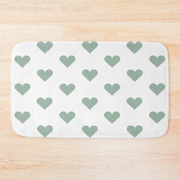 Item preview, Medium MUTED GREEN & WHITE LOVE HEARTS designed and sold by RachelMacht.