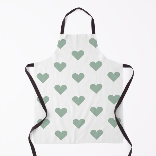 Item preview, Medium MUTED GREEN & WHITE LOVE HEARTS designed and sold by RachelMacht.