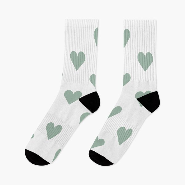 Item preview, Medium MUTED GREEN & WHITE LOVE HEARTS designed and sold by RachelMacht.