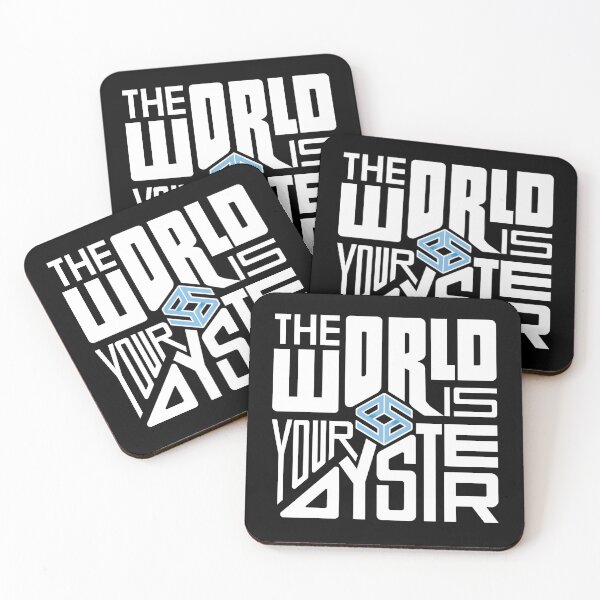 Item preview, THE WORLD IS YOUR OYSTER White Lettering  designed and sold by Carina Parry Studios.