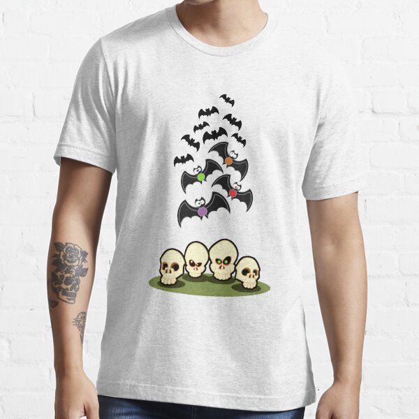 "Bats n Skulls" Tshirt for Sale by SquareDog Redbubble halloween t