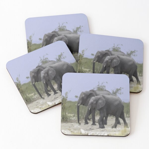 Item preview, Abstract Art African Elephants Walking By Design designed and sold by artdesignmerch.