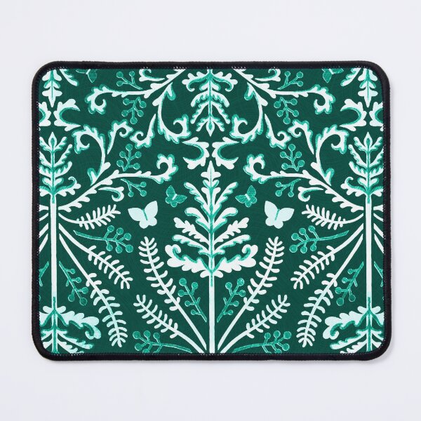 Item preview, Emerald & White Grass Demask designed and sold by TigaTiga.