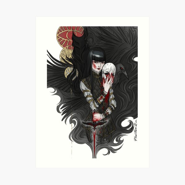 dagger & mask Art Print