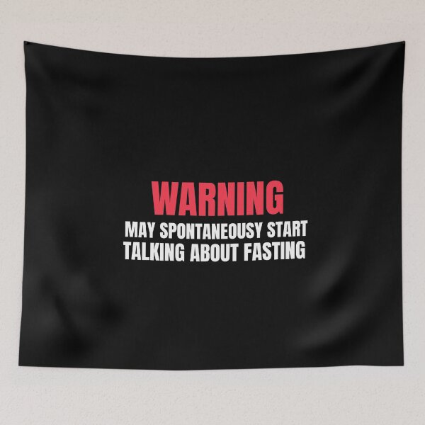 Item preview, Warning may spontaneously start talking about fasting designed and sold by prestige dn.