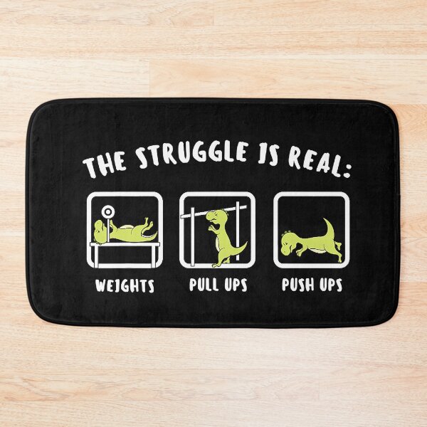Item preview, The Struggle Is Real Dinosaur Fitness T-Rex Gym Lover designed and sold by ZacharyMarcus.