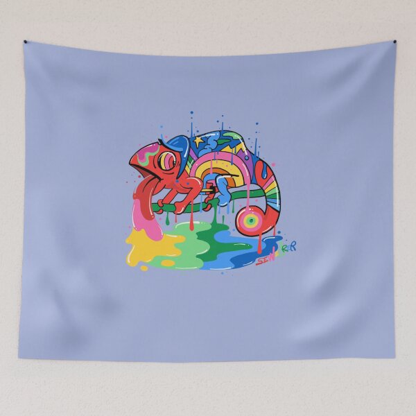 Item preview, Chameleon Trippy Rainbow Chameleon  designed and sold by HomaneRukia.