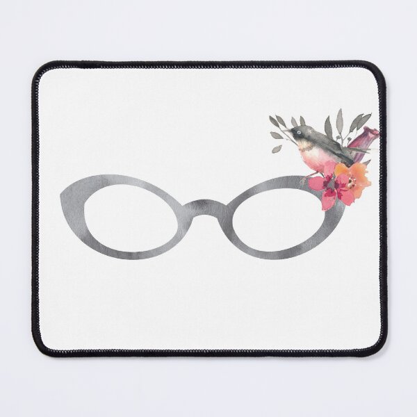Item preview, Grey Eyeglasses With Flowers And Bird designed and sold by Primroaddesigns.