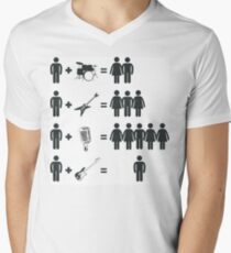 LONELY BASS PLAYER Men's V-Neck T-Shirt