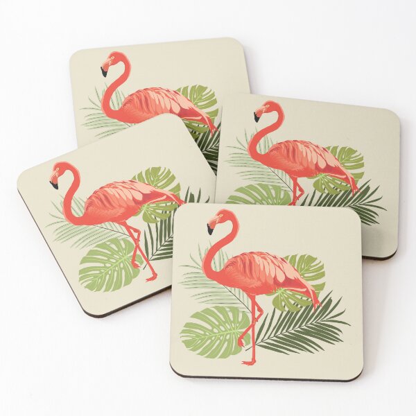 Item preview, Wild Life Beautiful Flamingo Bird With Tropical Leaves. designed and sold by Vaishali Raikwar.