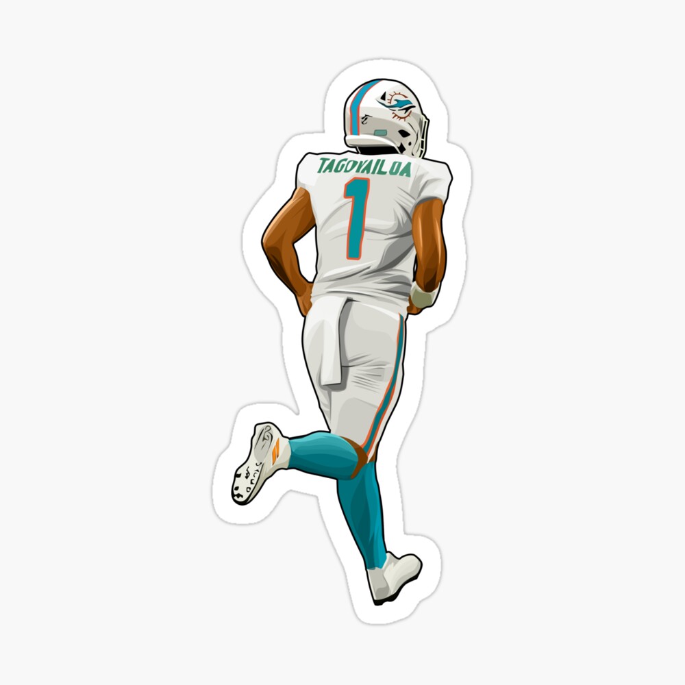 Tua Tagovailoa Back-To Sticker for Sale by RatTrapTees