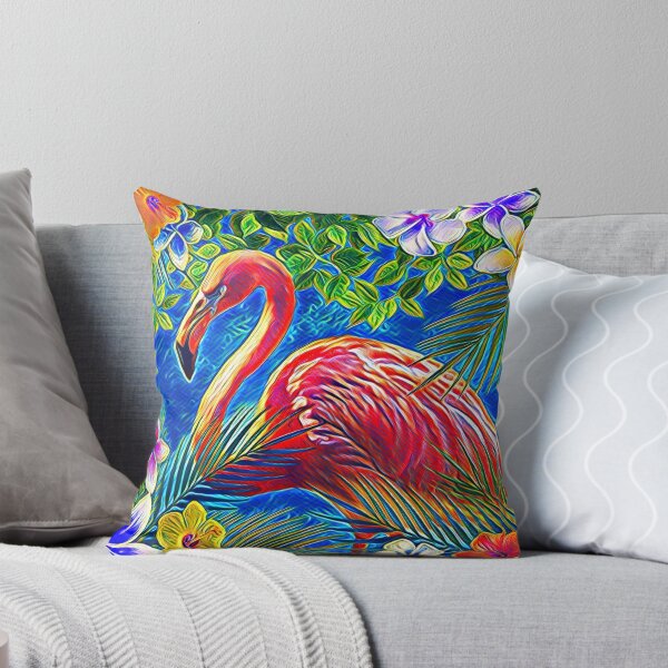 Artikelvorschau, Flamingo, tropische Wirbelillustration entworfen und verkauft von MagicacandyC.