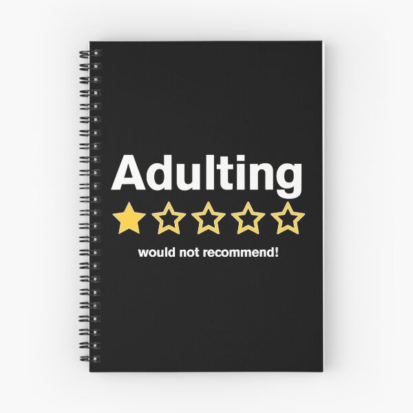 Item preview, Adulting Would Not Recommend Funny Review One Star designed and sold by ClareMadelane.