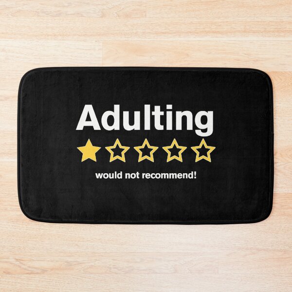Item preview, Adulting Would Not Recommend Funny Review One Star designed and sold by ClareMadelane.