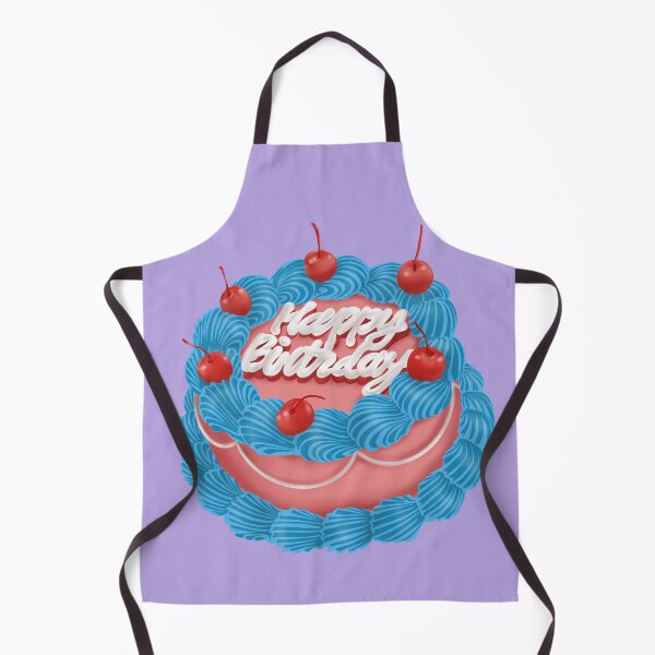 Item preview, Birthday cake with cream and cherries Digital art Poster designed and sold by ElenaMorshinina.