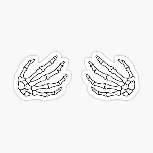 Skeleton Hand Bra Stickers for Sale